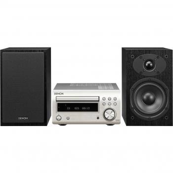 Denon D-M41DAB Sistema Hi-Fi con CD, Bluetooth, Sintonizador FM, 60W, Silver/Negro