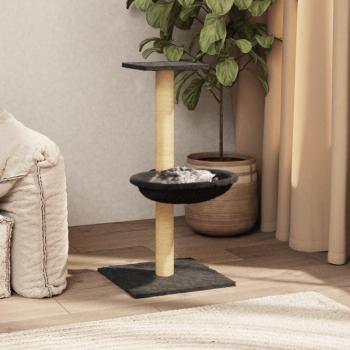 Árbol para Gatos con Poste Sisal Gris Oscuro 74 cm
