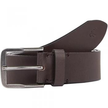 Calvin Klein Classic Men's Brown Leather Belt 105 cm with Buckle Fastening