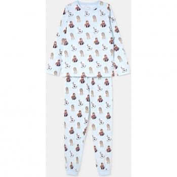 Pijama de niña Frozen con pantalón largo cuello redondo Cotton Juice