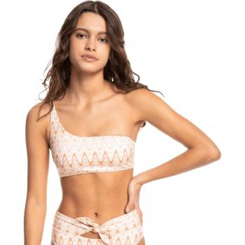 Top de bikini clásico de una sola hombro para mujer Quiksilver Aop