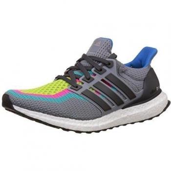 adidas Ultra Boost M Zapatillas de running, Hombre, Gris / Verde, 42 2/3