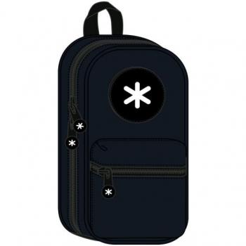 CSP ANTARTIK Bolso escolar portatodo forma de mochila con bolsillo y 4 departamentos color negro 230x50x120 mm