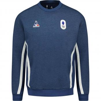 Le Coq Sportif Team France Olympic Village Crew Sweat - Navy