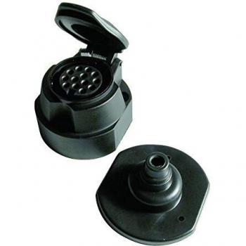 Enchufe 13 Polos Jäger Gris Carpoint - Tomacorriente para Remolque, Caravana y Portabicicletas