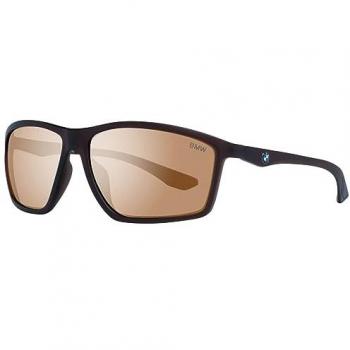BMW Men's Sunglasses BW0011 6349G - Matte Dark Brown with Brown Mirror Lens, One Size