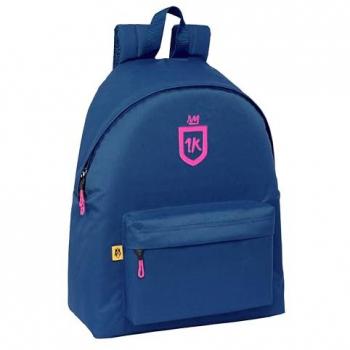Mochila Escolar Kings League 1K Azul 33 x 42 x 15 cm, Day Pack Infantil, Calidad y Máxima Resistencia, Cómoda y Versátil