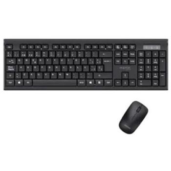 Teclado y Ratón Inalámbricos Approx APPMX410 2.4 GHz, Negro