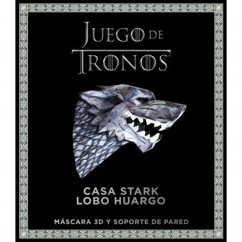 Juego de Tronos. Casa Stark: lobo huargo: Máscara 3D y soporte de pared - Varios Autores