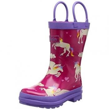 HatleyFall Winter 15-Unicorns & Rainbows, Botas de agua, Niñas, Rosa