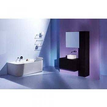 Lavabo Laufen Sonar 34x34cm con textura, sin agujero para grifo, sin rebosadero, incluye tapa cerámica para válvula de desagüe, color blanco