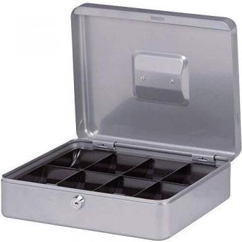 Caja de Dinero MAUL, Plateada, 301x250x89 mm, Acero Lacado, Cerradura de Cilindro de Seguridad