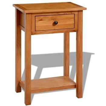 vidaXL Console Table 50x32x75 cm Solid Oak Wood