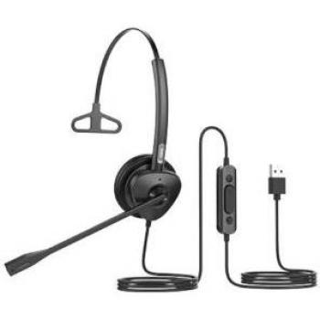 Auriculares Fanvil HT301-U Mono Alámbricos Diadema USB Tipo A con Cancelación de Ruido para Oficina/Centro de Llamadas, Color Negro