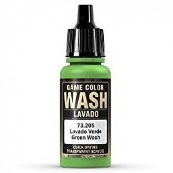 Vallejo VJ73205 Washes 17 ml Acrylic Paint - Green Shade