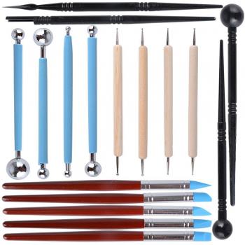 18 Piezas Herramientas de Modelado de Arcilla Herramientas de Escultura de Bola