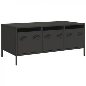 Mesa de centro acero laminado en frío negro 101,5x50x43,5 cm
