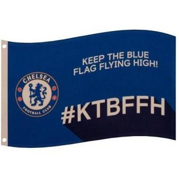 Bandera de Slogan del Chelsea FC - Azul/Negro/Blanco, Tamaño Único