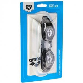 Arena Pool Set Swimming Goggles and Cap - Silver Smoke