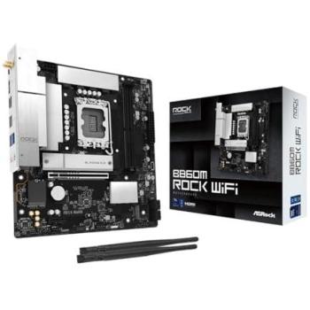 Placa Base AsRock B860M Rock WiFi Micro ATX LGA 1851 DDR5 USB 3.2 Gen 1/Gen 2x2, Bluetooth, Wi-Fi 6E