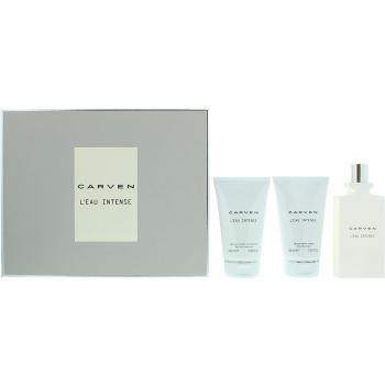 Carven L'Eau Intense Men's Fragrance Gift Set with Eau de Toilette 100ml, Aftershave Balm 100ml, and Shower Gel 100ml