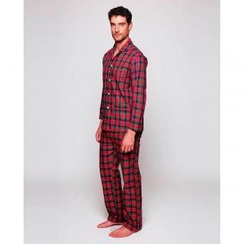Pijama de hombre largo cuadros Mirto