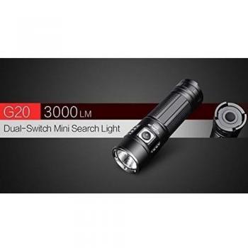 Klarus G20 Dual de switch 3000LM de IPX 8 impermeable linterna LED Cree xhp70 N4 LED super claro 150h de larga duración Indestructible linterna con batería de 5000 mAh 26650 Holster Llave banda USB Cable de carga