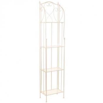Estantería de Forja Blanca Alexandra House Living 4 Baldas Metal Hierro 25 x 90 x 30 cm