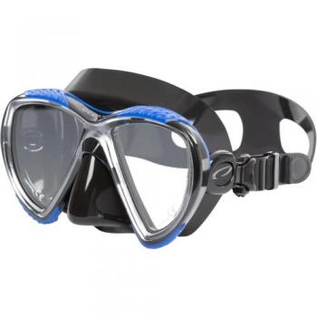 Máscara de buceo Oceanic Discovery Negra (UNICA) - Diseño ergonómico, lente de vidrio templado, sellado de silicona, correa ajustable, amplio campo de visión y compatible con snorkel