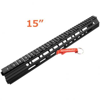 APS Boar 2.0 M-LOK 15 Guardamanos para APS, Marui, G&P, CYMA, JG Airsoft M4 AEG - Llavero Incluido
