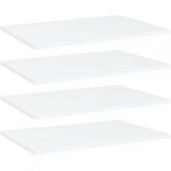 Estantes para estantería 4 uds contrachapada blanco 60x40x1,5cm