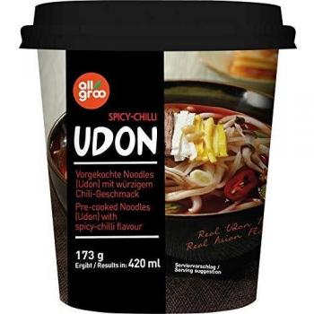 Allgroo Fideos Udon en Vaso, Chile 1000 g - Lot de 6