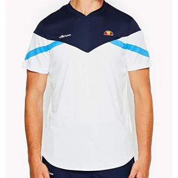 Ellesse Aladino T-Shirt Camiseta, Hombre, White, XL