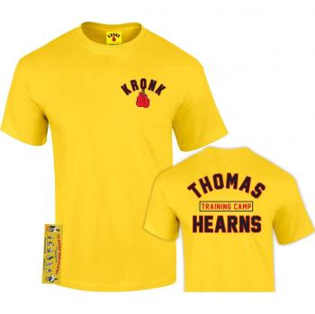 KRONK Thomas Hearns Training Camp Camiseta de Corte Regular para Hombre Amarillo pequeña
