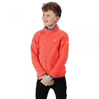 Regatta Jader - Forro Polar con Cremallera para niños, Infantil, Color Fiery Coral/Fiery Coral, tamaño 13 Años
