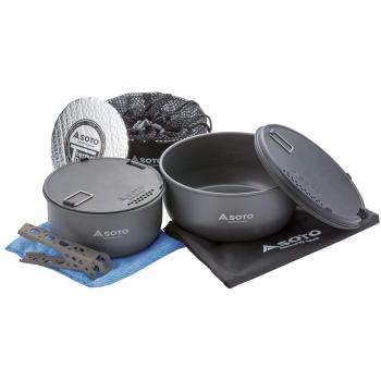 Soto Navigator Cook Set, Medium, SOD-501, Camping & Hiking Cookware, Anthracite
