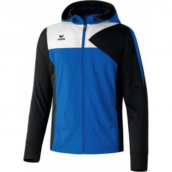 erima Jacke Premium One Trainingsjacke mit Kapuze - Chándal de fútbol para hombre, color azul / negro / blanco, talla S