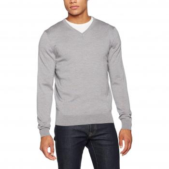 Tommy Hilfiger Clayton V-Nk, Suéter para Hombre, Gris