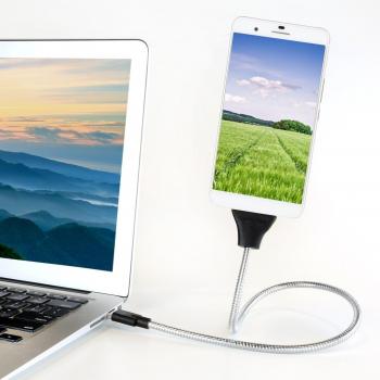 Cable oneplus 5t cable USB tipo C metal flexible con soporte móvil para escritorio cable cargador oneplus 5t cable cargador type c cable carga rápida oneplus 5t cable usb type-ctm inox