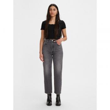 Levi's® Women's Ribcage Straight Ankle Jeans - Black Worn In, Sustainable Cotton, 26W 27L