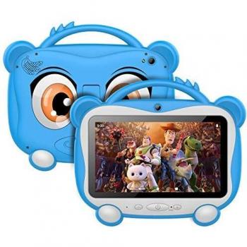 Tablet Para Niños 7 Pulgadas Tablet Infantil Android 10.0 Quad-Core Processor, 16GB ROM 128GB Expansión, HD Pantalla1024*600 Doble Camera