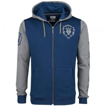 Warcraft World of Chaqueta con Capucha Alliance Pride algodón Azul Gris - M