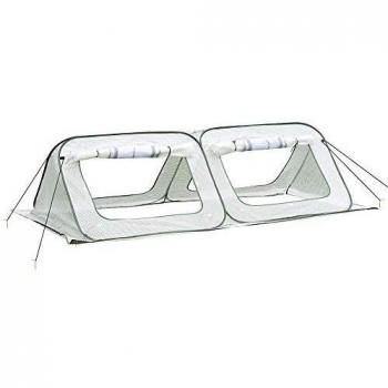 Outsunny Invernadero de Jardín 240x120x75 cm Emergente con 4 Puertas Portátil Bolsa de Transporte para Cultivo de Plantas Flores Acero Blanco