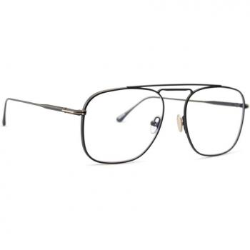Tom Ford FT5731-B 002 56 Unisex Eyewear Frames with Blue Block Lenses, Black, Size: 56 MM