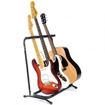 Fender Multi-Stand for Electric Guitars and Basses - 3-Space, Adjustable, Durable Construction, Non-Slip Feet, Lightweight Design