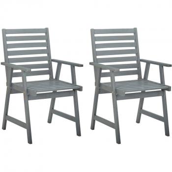Sillas de comedor de exterior madera maciza de acacia