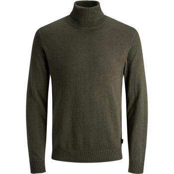 Jack & Jones Emil Round Neck Sweater for Men - Olive Night Melange, 2XL