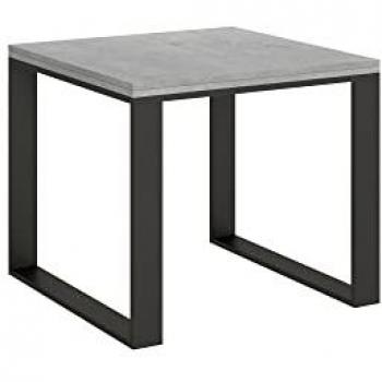 Mesa abatible extensible Tecno Libra 90x90/180 cm cemento estructura antracita