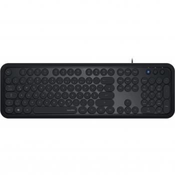 Teclado Retro USB Speedlink CIRCLE QWERTZ Alemán Negro con 11 Teclas Multifuncionales