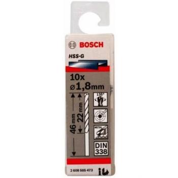 Bosch 2 608 585 473 - Pack de 10 brocas para metal HSS-G, DIN 338